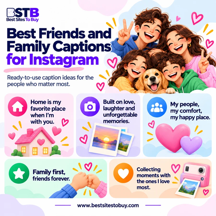 Best friends and family captions for Instagram