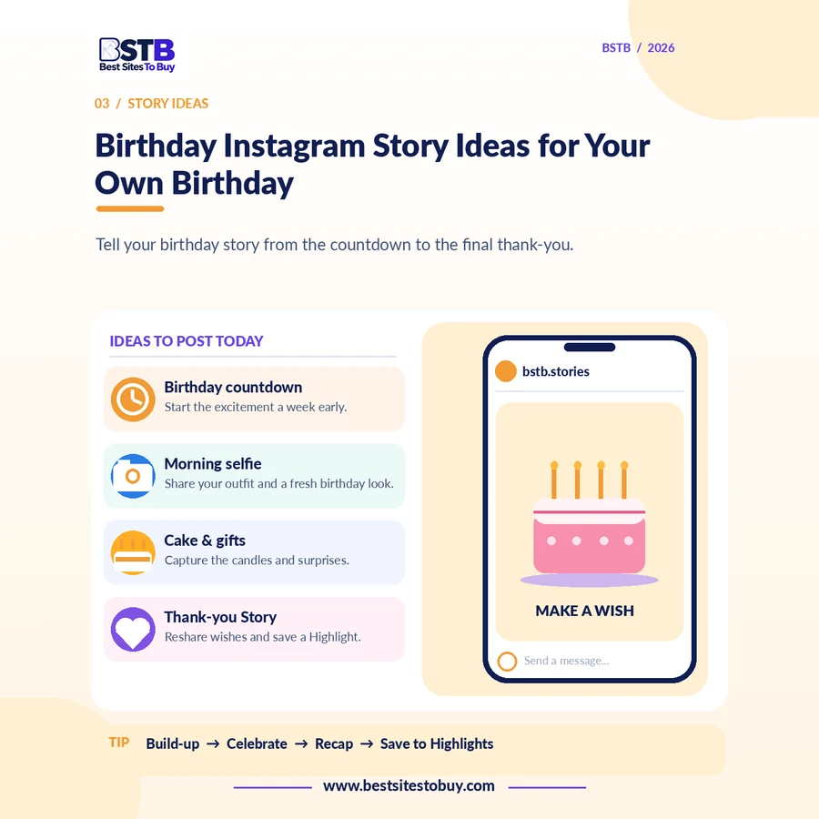 Birthday Instagram Story ideas for your own birthday