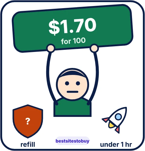Buy Facebook likes from Views4You at a glance: refill Unstated, under 1 hr delivery, from $1.70