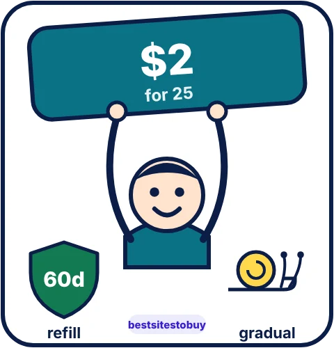 Buy TikTok likes from GetAFollower at a glance: refill 60 days, gradual delivery, from $2.00