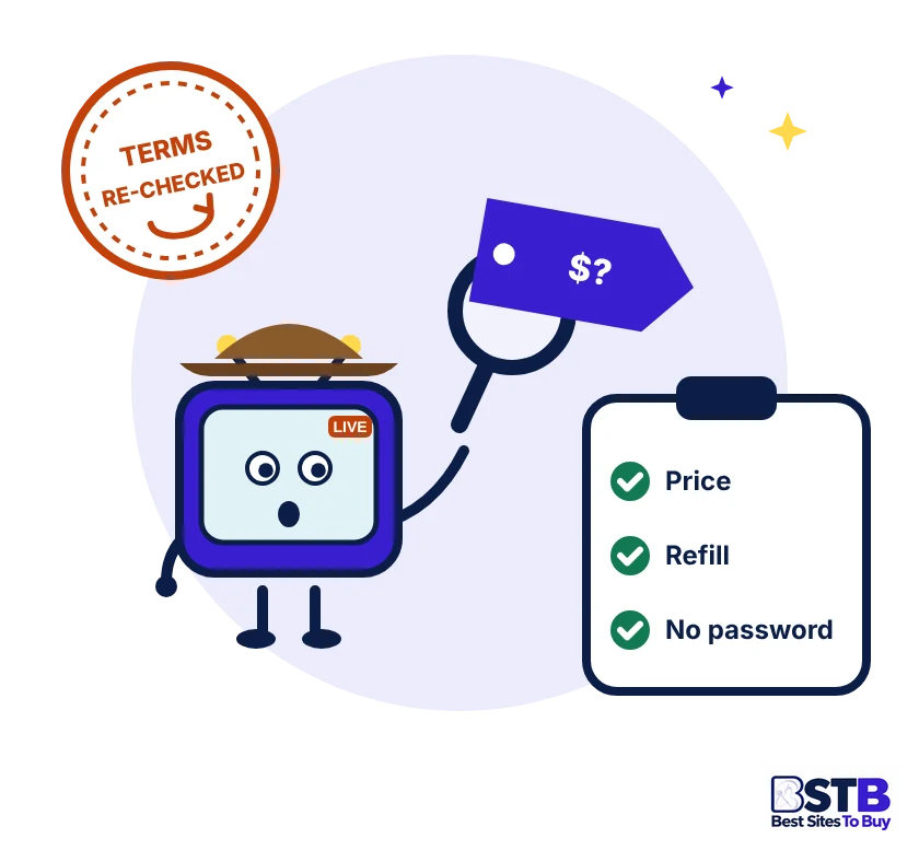 How BSTB checks sites to buy TikTok live views