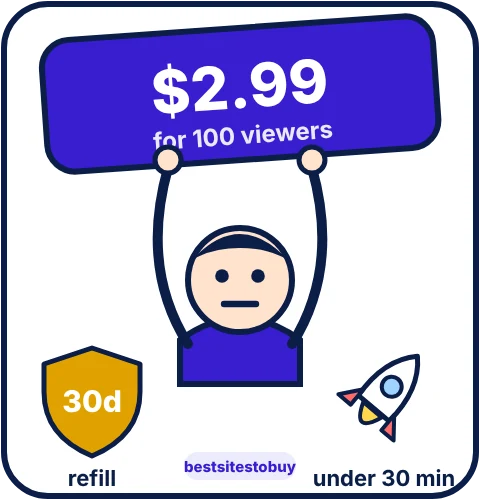 Buy TikTok live views from SidesMedia at a glance: refill 30 days, under 30 min delivery, from $2.99