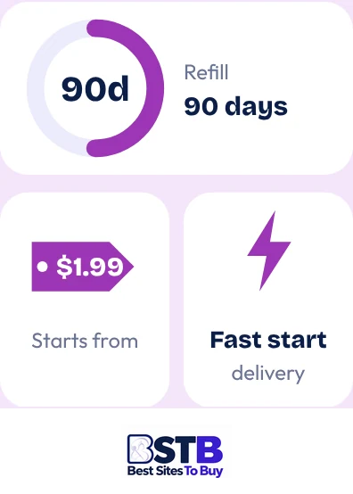 Buy TikTok views from Buzzoid at a glance: refill 90 days, fast start delivery, from $1.99