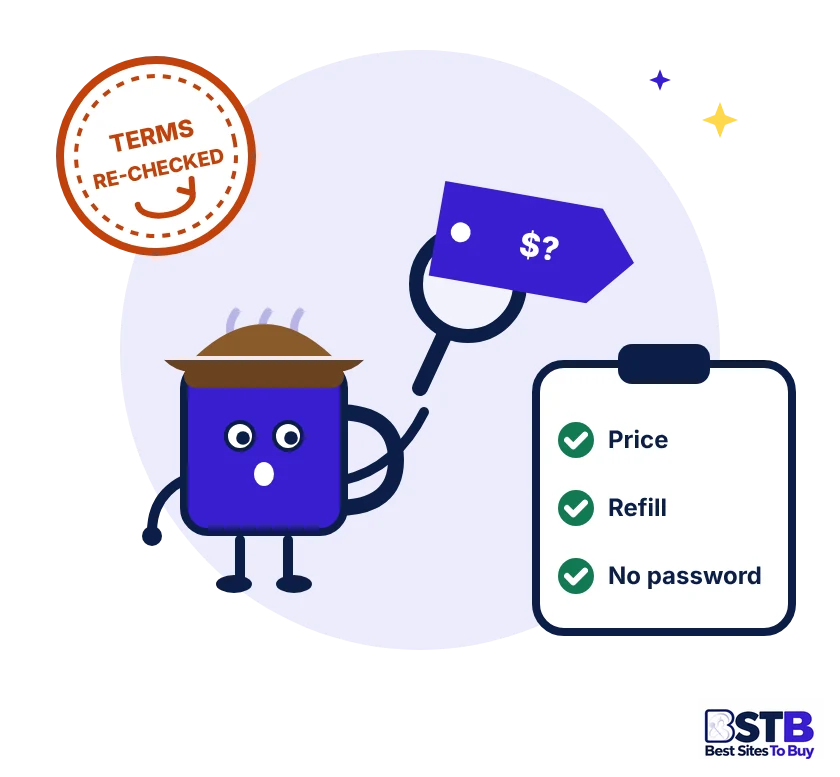 How BSTB checks sites to buy Twitter followers