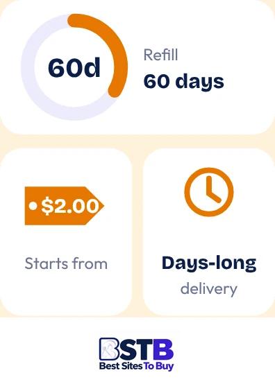 Buy YouTube likes from Media Mister at a glance: refill 60 days, days-long delivery, from $2.00