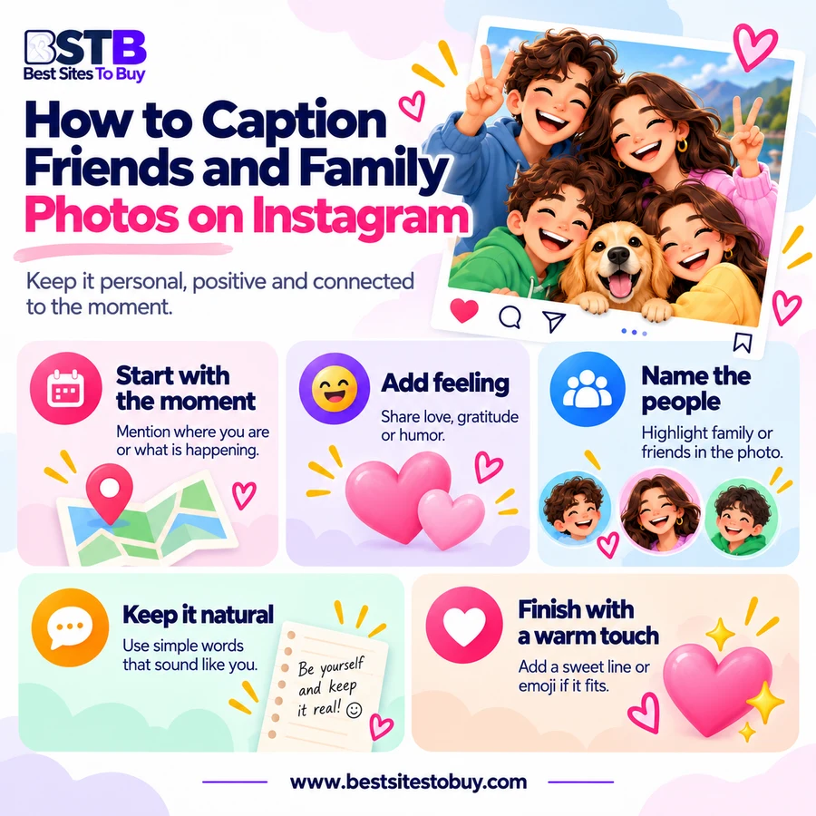 How to caption friends and family photos on Instagram