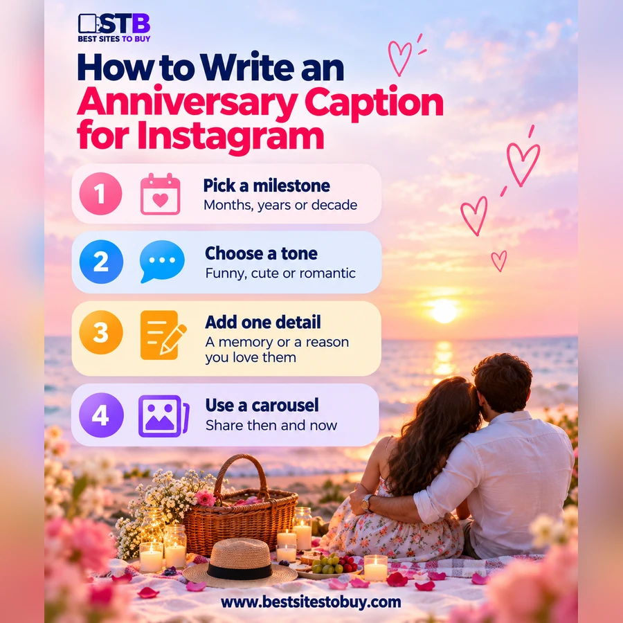 How to write an anniversary caption for Instagram