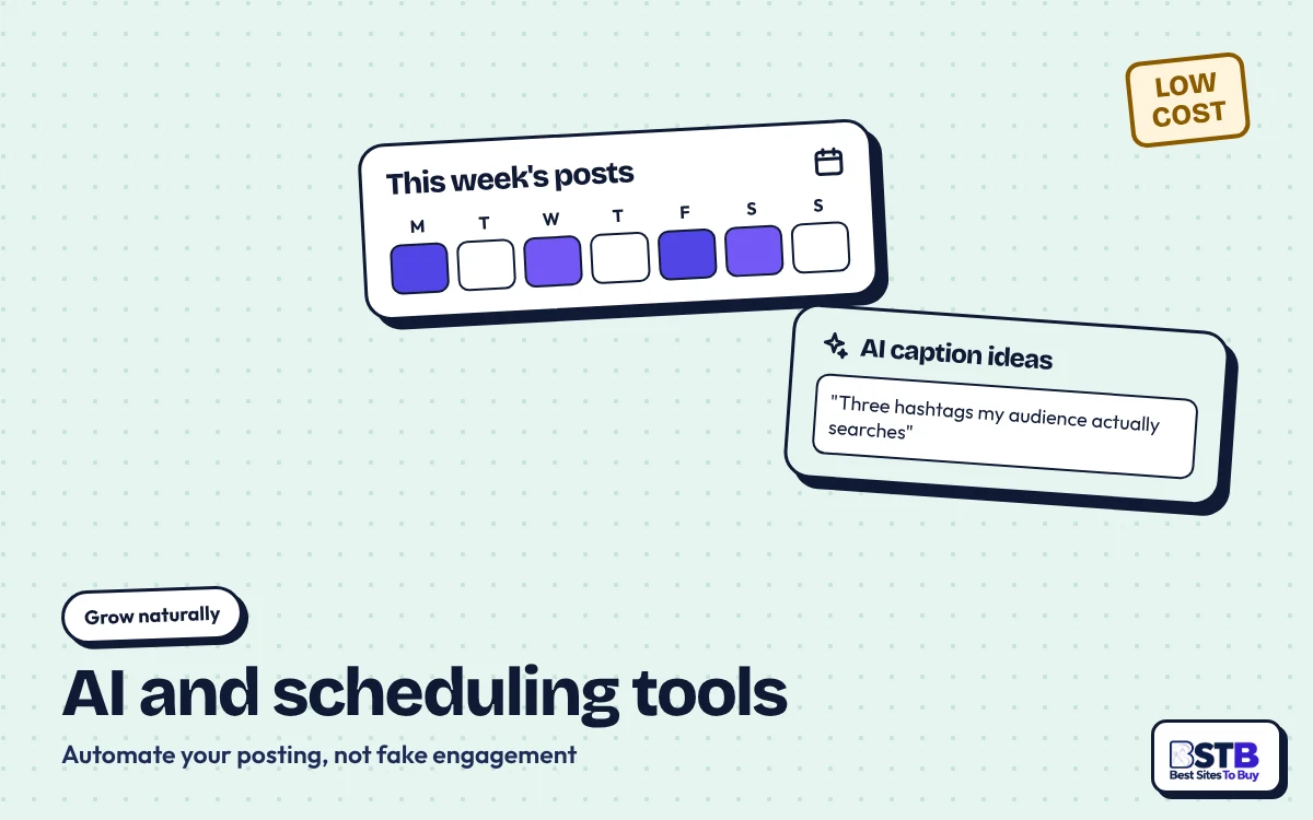 Grow on Instagram without Social Bloom: AI and scheduling tools that automate posting, not engagement