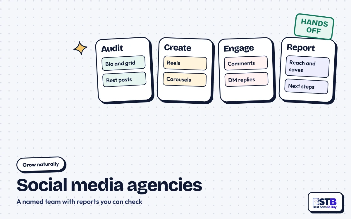Grow on Instagram without Social Bloom: a social media agency that audits, creates, engages and reports