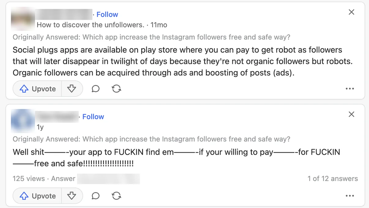 Quora: Social Plugs Apps (Similar Name) Quora answer about generic social plugs apps on the Play Store, a similar name, not socialplug.io